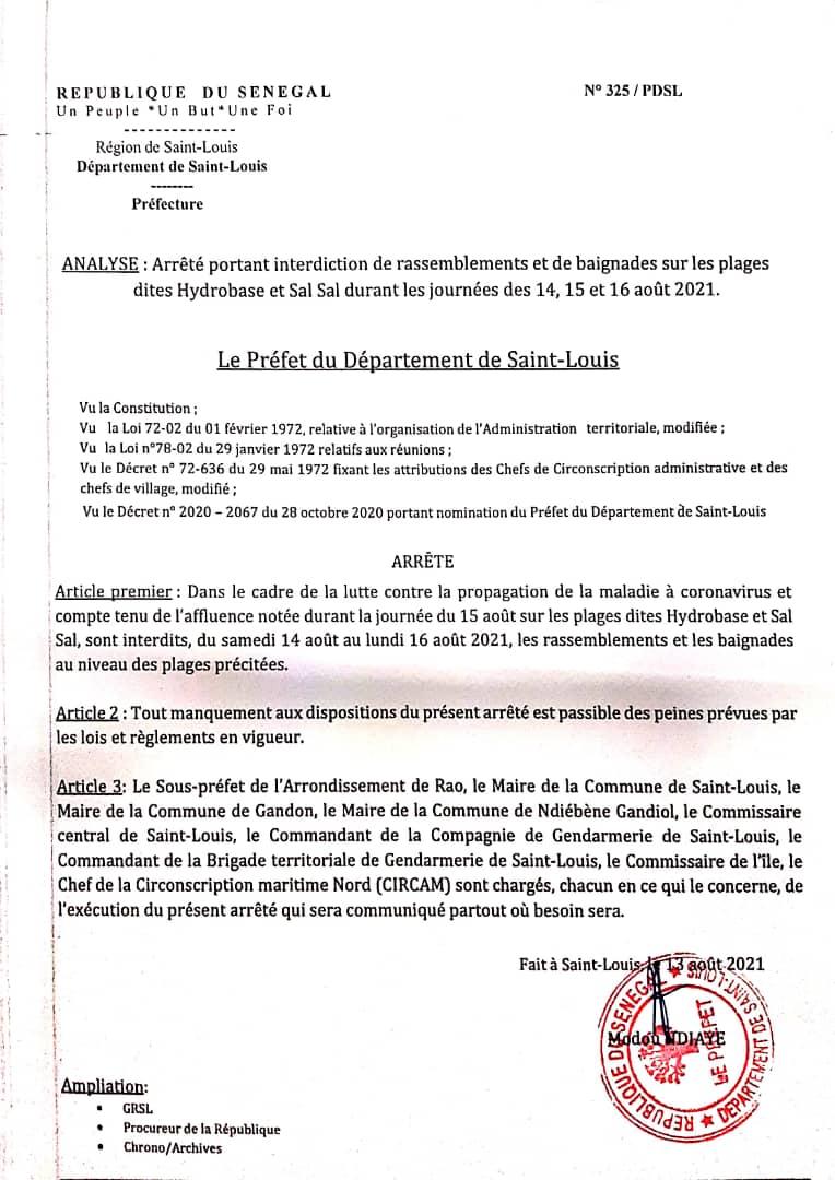 doc prefet st louis1 - Senenews - Actualité au Sénégal, Politique, Économie, Sport