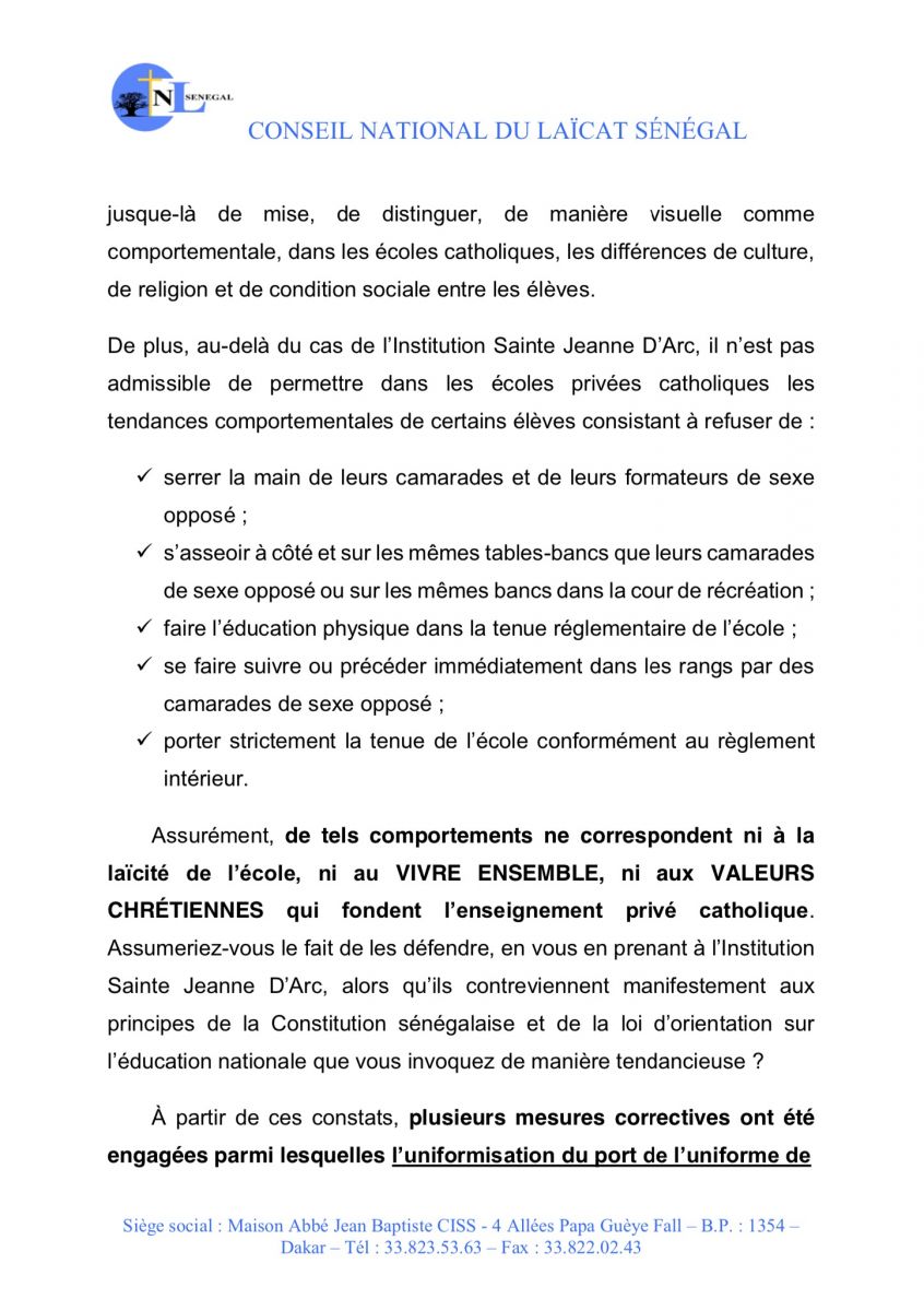 Port du voile : la réponse sèche des "laïcs de l'Église" au ministre de l'Éducation nationale