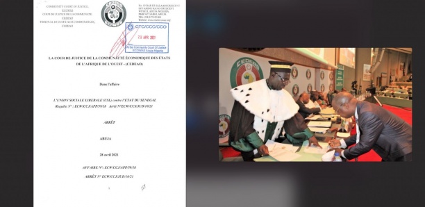 [Document] Suppression du parrainage au Sénégal : L'intégralité de la décision de la Cedeao
