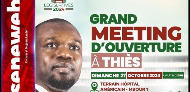 Législatives 2024 : Suivez le giga meeting de Ousmane Sonko à Thies