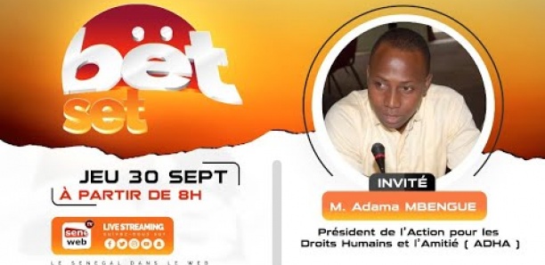 Suivez votre émission matinale Bet Set du 30 Septembre 2021 Invité Adama Mbengue