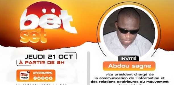 Revivez votre émission matinale Bet Set du 21 Octobre 2021 Invité Abdou Sagne