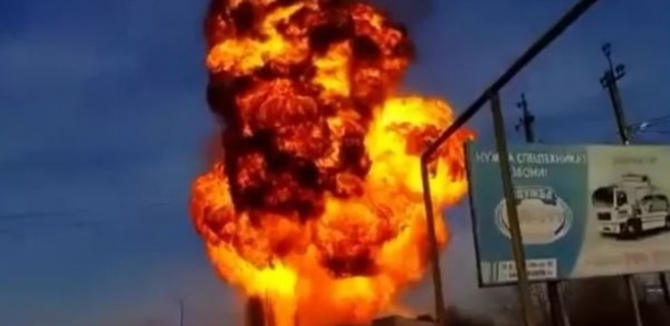Une puissante explosion filmée en Tchétchénie