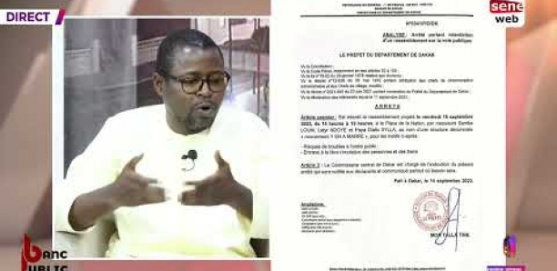 Dr Mendy: "si les manif' sont interdites, c'est parce-que..."
