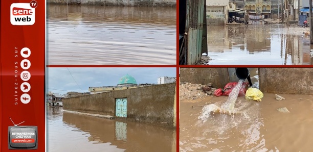 Guédiawaye sous les eaux, après l'orage de ce samedi