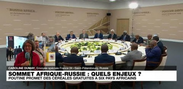 Poutine promet des céréales gratuites à six pays au sommet Russie-Afrique
