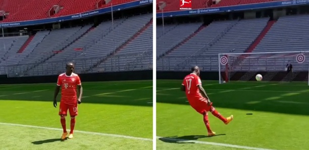 Quand Sadio travaille sa routine devant le but
