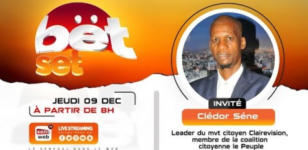 Revivez votre émission matinale Bet Set du 9 Décembre 2021 Invité Clédor Séne