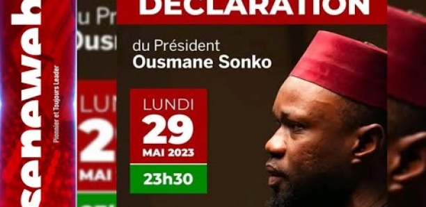Suivez la déclaration de Ousmane Sonko