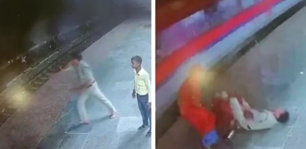 Une femme traversant une voie ferrée sauvée in extremis