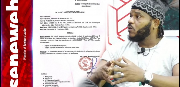 Surprenante réaction de Thiat: "je suis content quand on interdit nos manif', parce-que..."