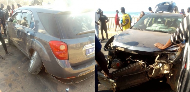 Guédiawaye : Accident spectaculaire impliquant un véhicule 4x4 à hauteur de Wakhinan Nimzath