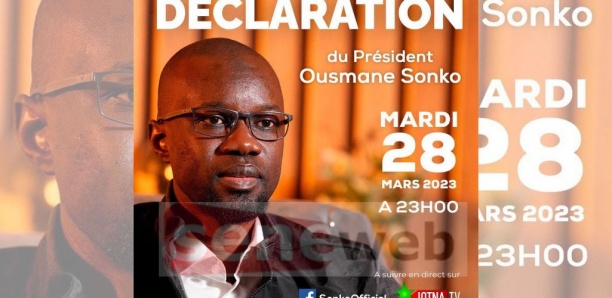 Revivez la déclaration de Ousmane Sonko