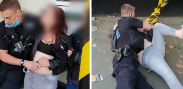 Un policier envoie une ado de 15 ans au sol avec un violent coup de pied