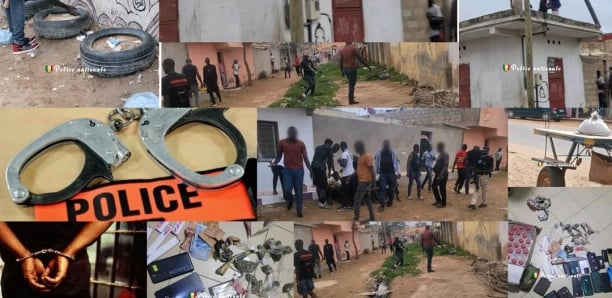 Jaaxay-Bambilor-Ouest Foire : 16 malfaiteurs arrêtés par la BRS de Dakar pour agression et trafic de drogue