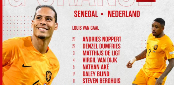 [Sénégal-Pays-Bas] La composition d’équipe des “Oranjes” avec un géant…
