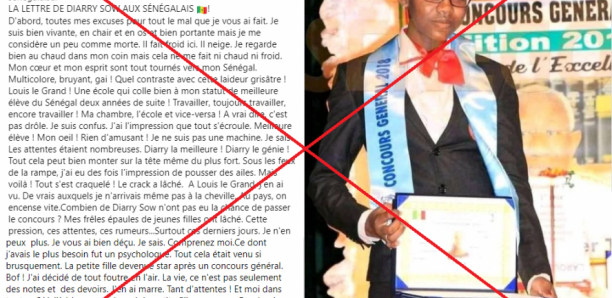 Fake news : Diary Sow n'a pas écrit une lettre aux Sénégalais pour...