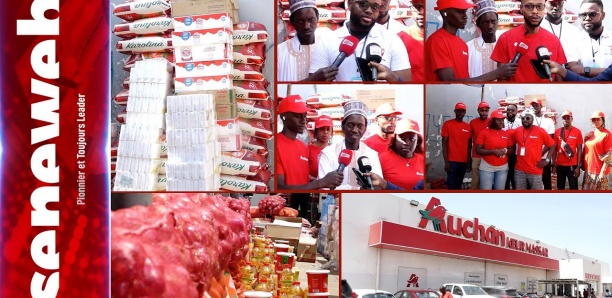 RSE à Keur Massar : Auchan offre des kits à des familles démunies et fait un don de denrées alimentaires au Daara Al Hassan Sakho de Boune