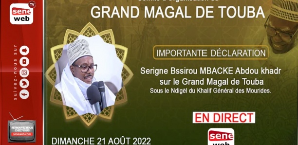 Magal de Touba: Suivez la déclaration de Cheikh Bass