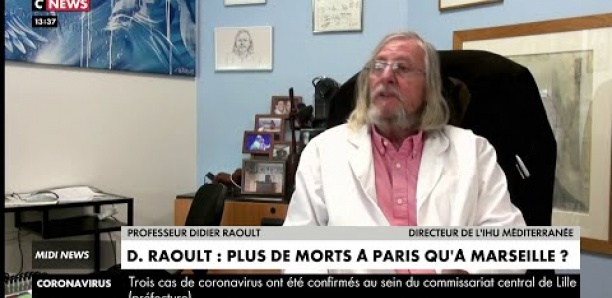 Selon Didier Raoult, la mortalité du coronavirus est 5 fois plus forte à Paris qu’à Marseille