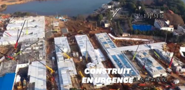 Coronavirus : un hôpital construit en dix jours résumé en timelapse