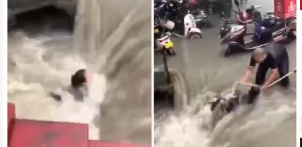 Une femme sauvée de la noyade après l’inondation d’une rame de métro en Chine