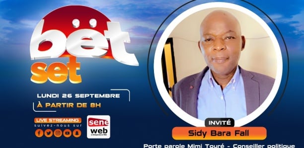 Suivez votre émission matinale Bet Set du 26 Septembre Invité Sidy Bara Fall