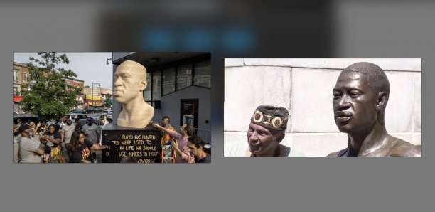 [Vidéo] Deux statues de George Floyd inaugurées pendant "Juneteenth" aux États-Unis