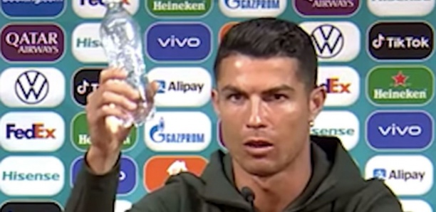 [Vidéo] Ronaldo ne veut pas faire de pub à Coca-Cola pour l'Euro-2021