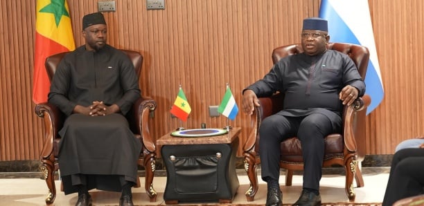 Le Premier ministre Ousmane Sonko reçu par le président Julius Maada Bio pour consolider les relations entre le Sénégal et la Sierra Leone