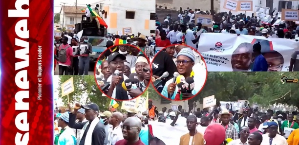 Bambey: Cheikh Bara Ndiaye et Dame Mbodj à la manif de la coalition Diomaye