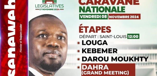 DIRECT : Caravane nationale de Ousmane Sonko - Etapes Louga, Kébémer, Darou Moukhty...