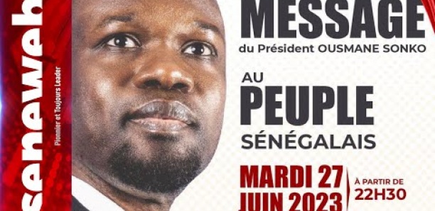 Suivez le message de Ousmane Sonko au peuple senegalais