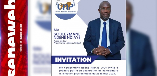Direct : Déclaration de candidature de Souleymane Ndéné Ndiaye