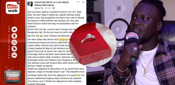 Accusé d’avoir trahi sa copine, Diaw Diop Didi réagit…