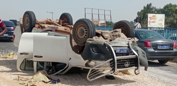 Voici le 4X4 qui s'est renversé en pleine course sur la VDN