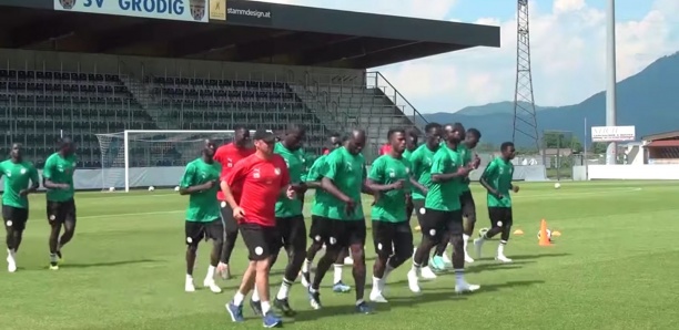 Séance d'entraînement des Lions du Sénégal à Salzbourg