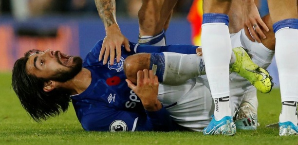 Everton : fracture et dislocation de la cheville droite pour André Gomes