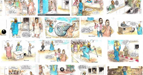 La campagne des législatives selon le caricaturiste Mbaye Touré
