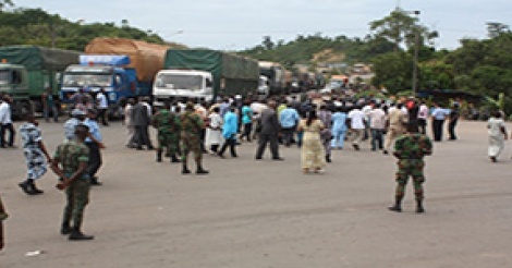 Ndoulo : Saisie de huit camions remplis de ciment frauduleux
