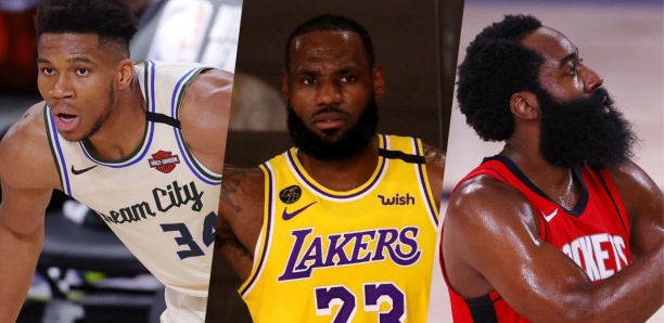 NBA : Duel Giannis Antetokounmpo, LeBron James et James Harden pour le MVP