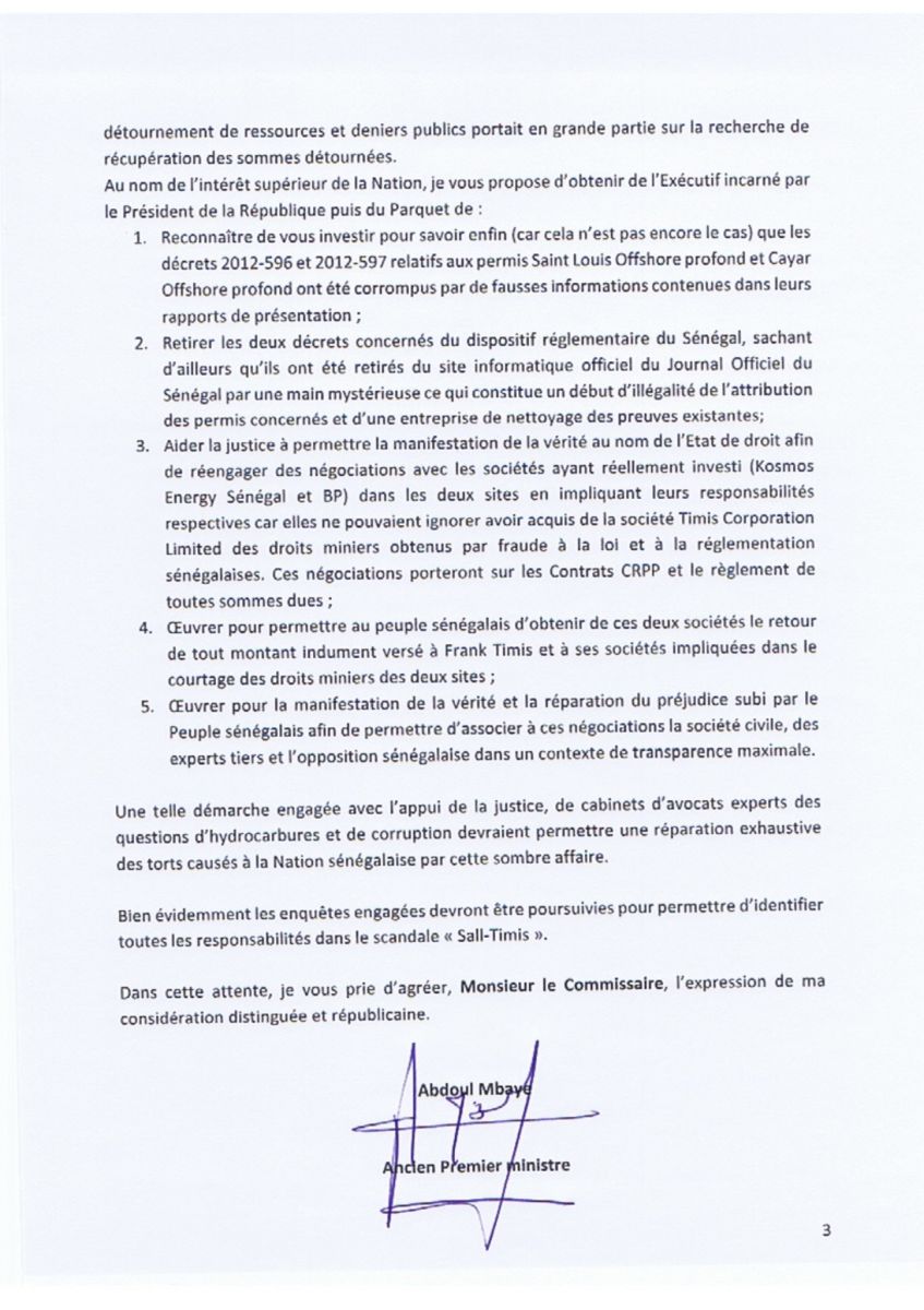 Abdoul mbaye lettre 02 - Senenews - Actualité au Sénégal, Politique, Économie, Sport