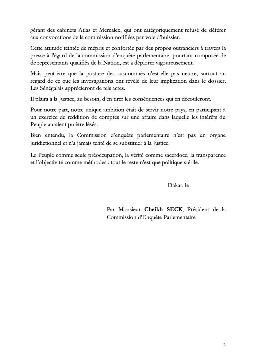 Doc Rapport Affaire 94 milliards 03 - Senenews - Actualité au Sénégal, Politique, Économie, Sport