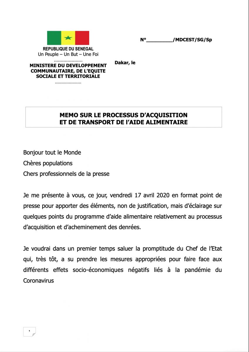 mansour faye memo 00 - Senenews - Actualité au Sénégal, Politique, Économie, Sport